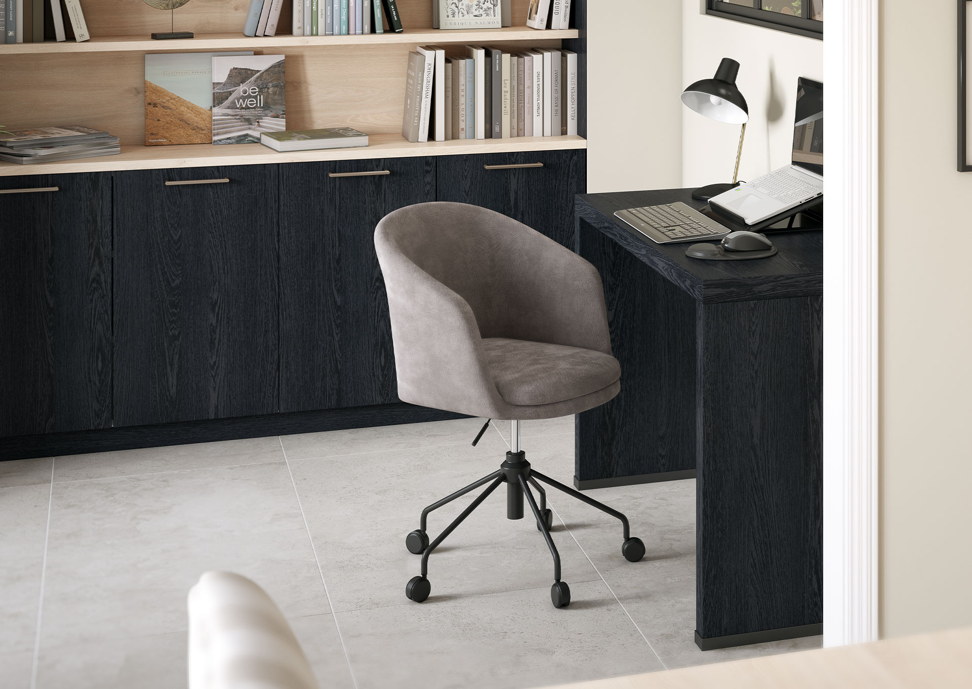Bureau 120cm chêne Nero Linea