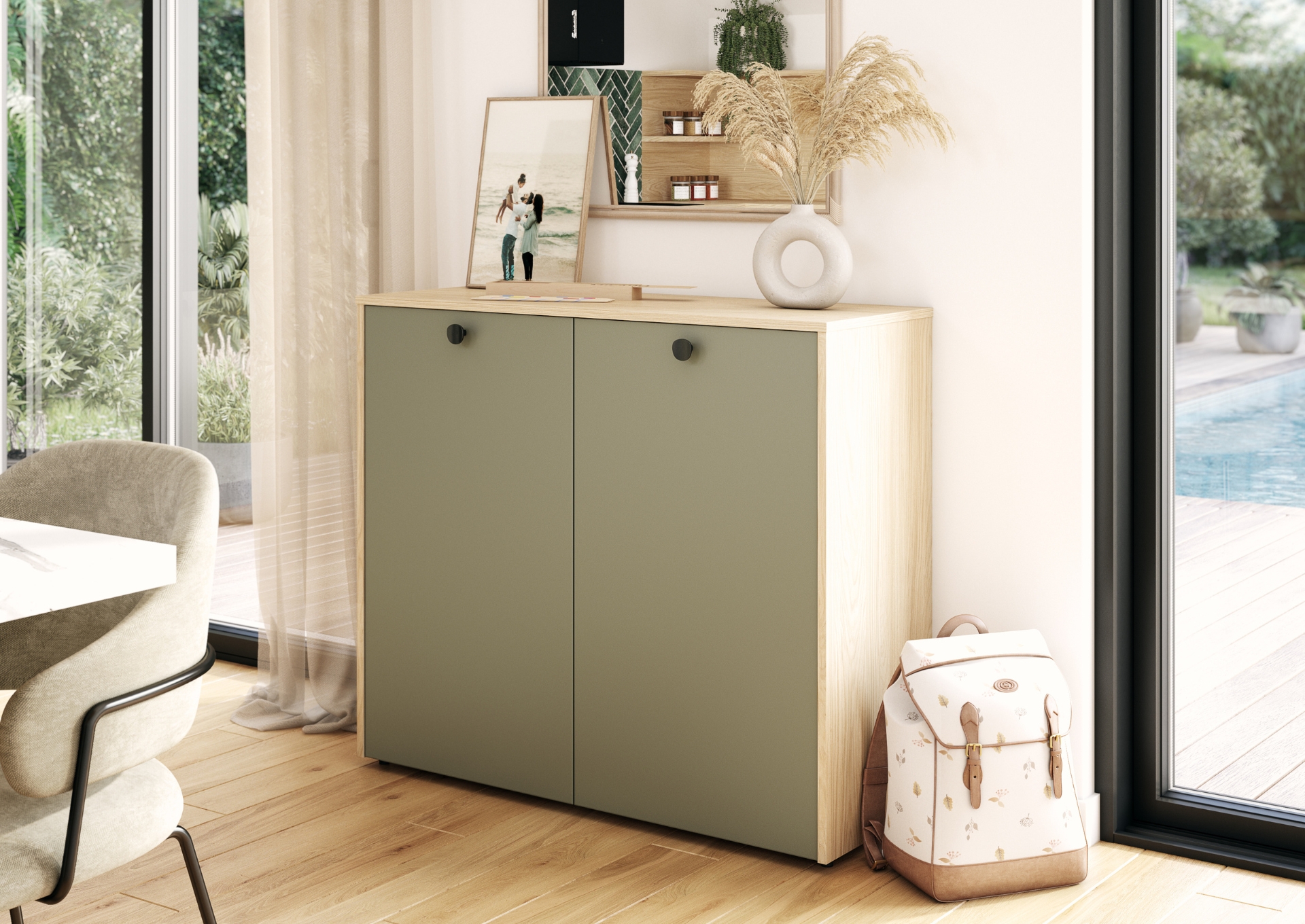 Buffet 2 portes Vert Olive Dolce Graphique