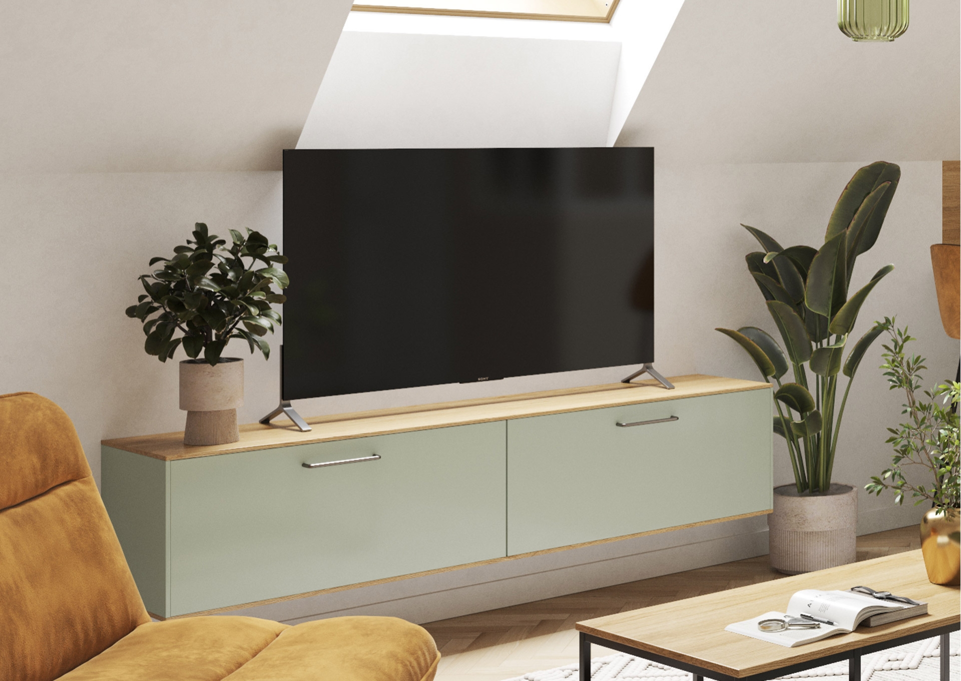 Meuble TV 180cm Dolce Jade